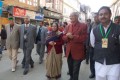 Pratibha Singh with Kamal Jeet Dogra, media in-charge INTUC, Himachal Pradesh, Shrinivas Joshi Retd. IAS, & director Language & Culture Devender Kumar Gupta